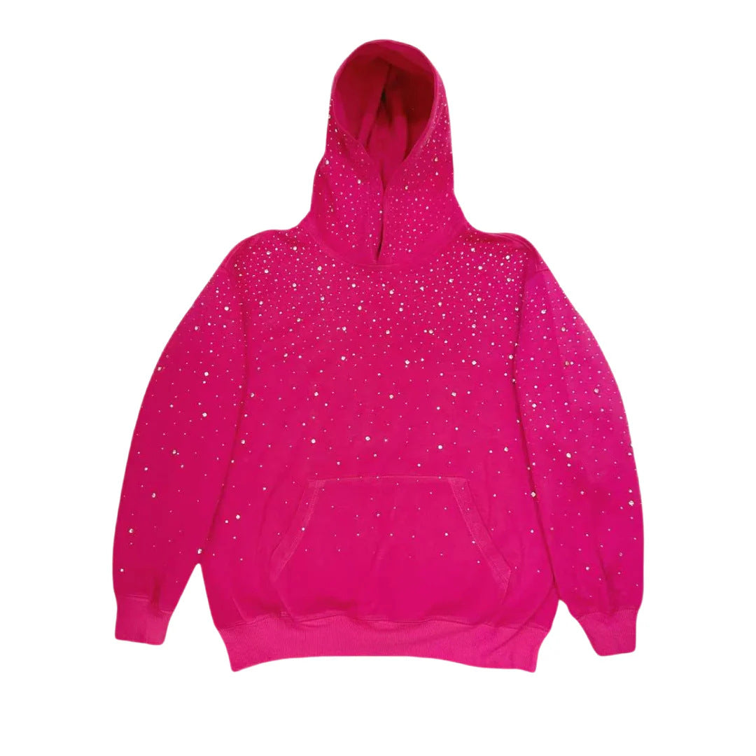 Men's And Women's New Rhinestone Hooded Sweater